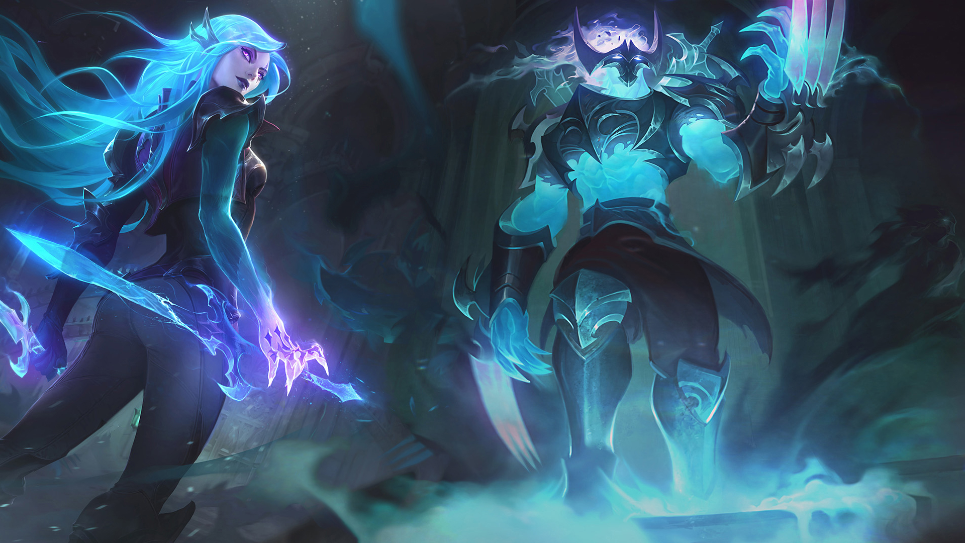 Death Sworn Katarina And Zed - HD Wallpaper 