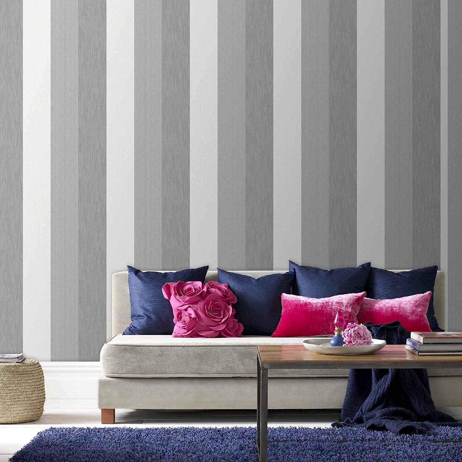 Superfresco Java Stripe Grey - HD Wallpaper 