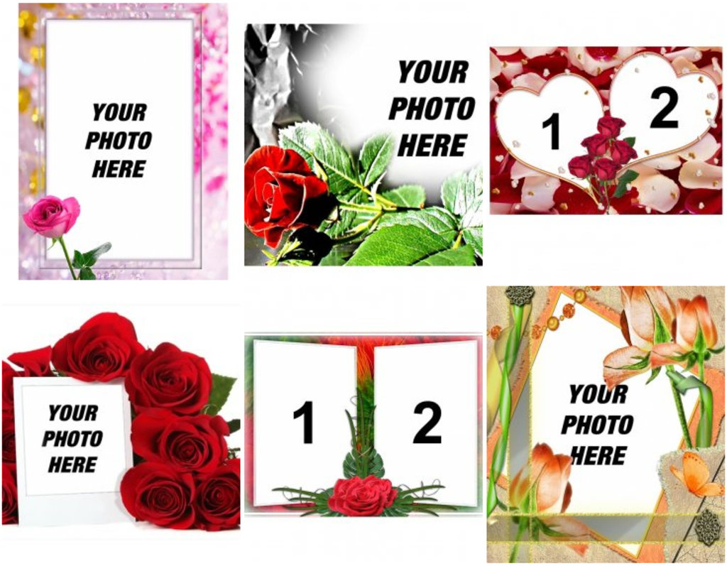 Photo Frames With Flowers And Roses Online Photofunny Net Photo Funny