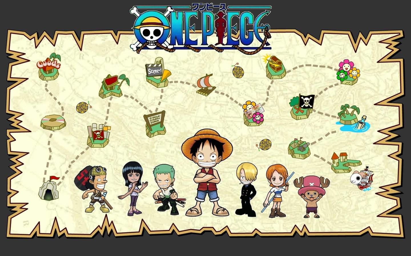 One Piece Map Anime - HD Wallpaper 
