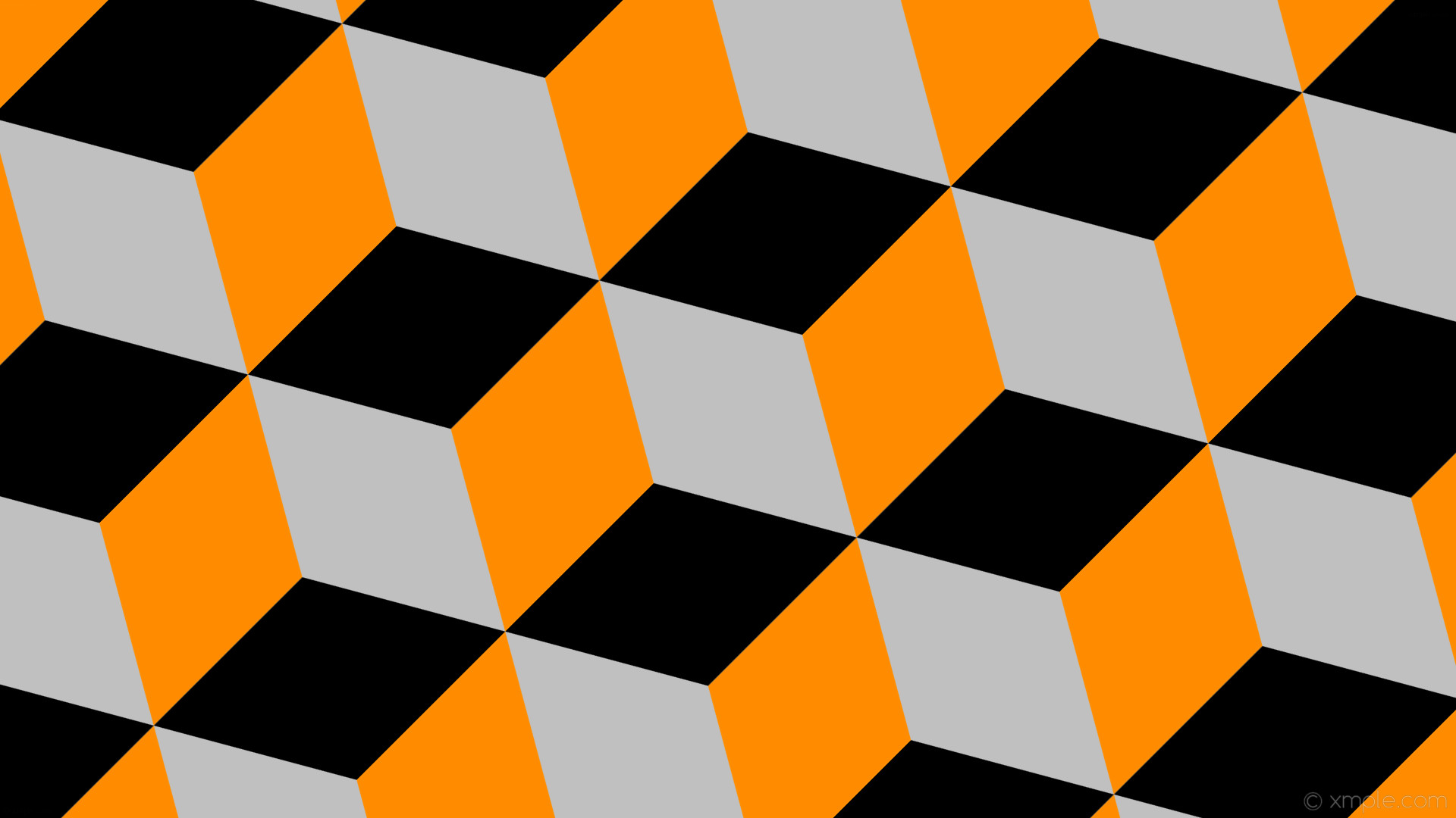Wallpaper Grey 3d Cubes Black Orange Silver Dark Orange - Dark Grey And Orange - HD Wallpaper 