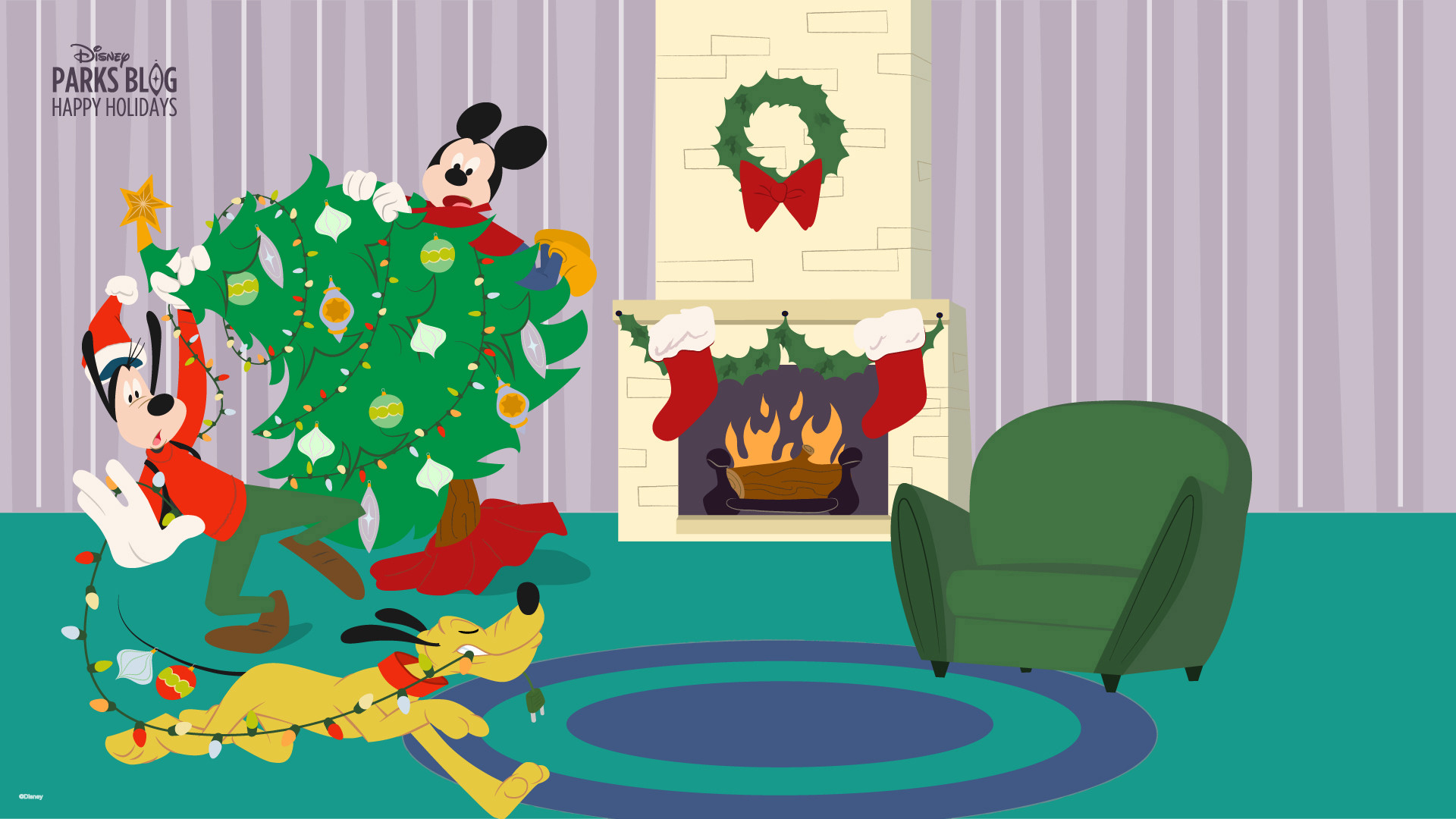 1920x1080, Disney Parks Blog Holiday Wallpaper 
 Data - Disney Christmas - HD Wallpaper 