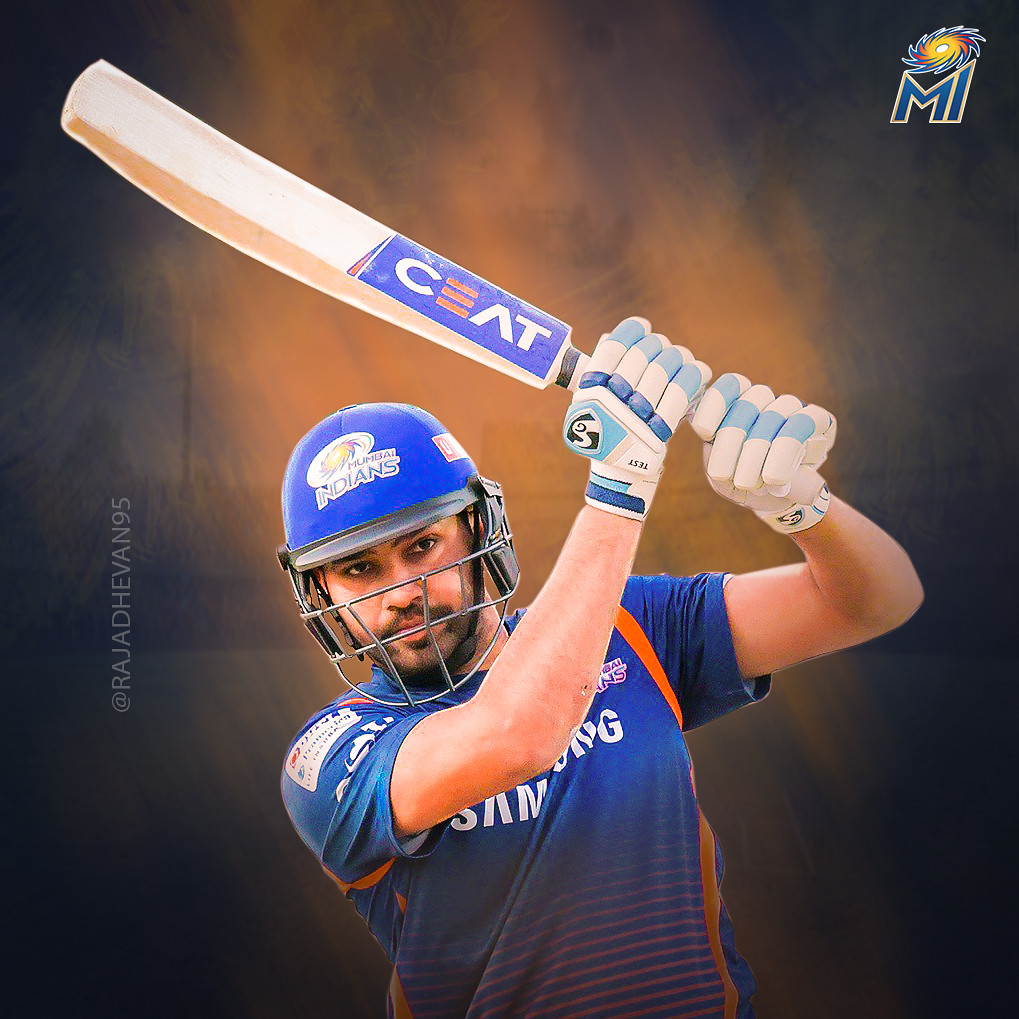 Rohit Sharma Hd Wallpaper - Rohit Sharma Digital Painting - HD Wallpaper 