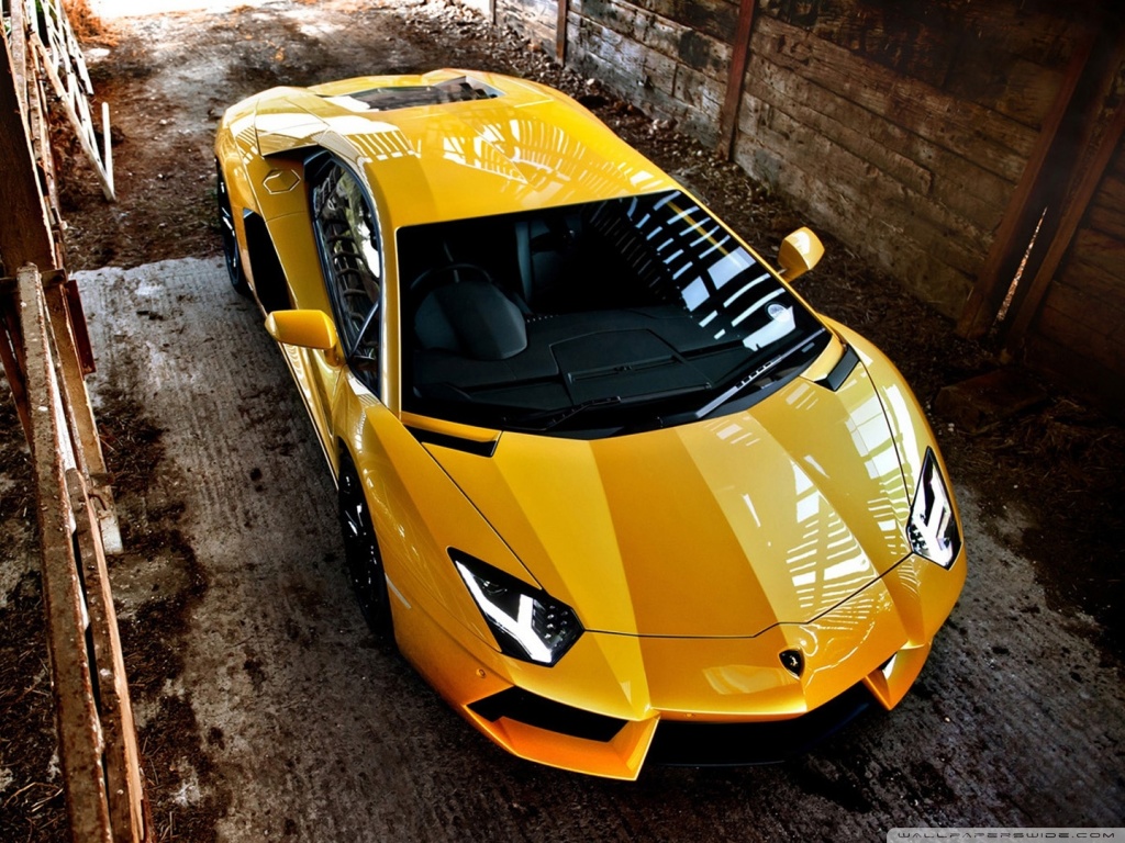 Car Wallpapers Hd For Mobile 16 With Car Wallpapers - Lamborghini Aventador Sarı - HD Wallpaper 