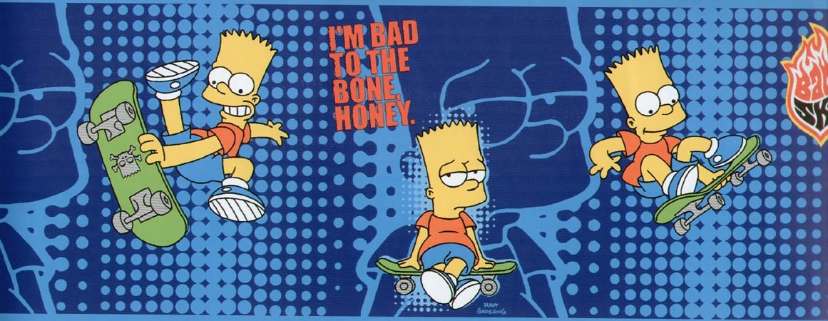 The Simpsons Bart Simpson Wallpaper Border 5 m X17,5 cm - Bart Simpson - HD Wallpaper 