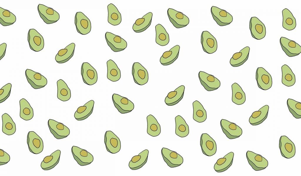 Desktop Wallpaper Avocado - HD Wallpaper 