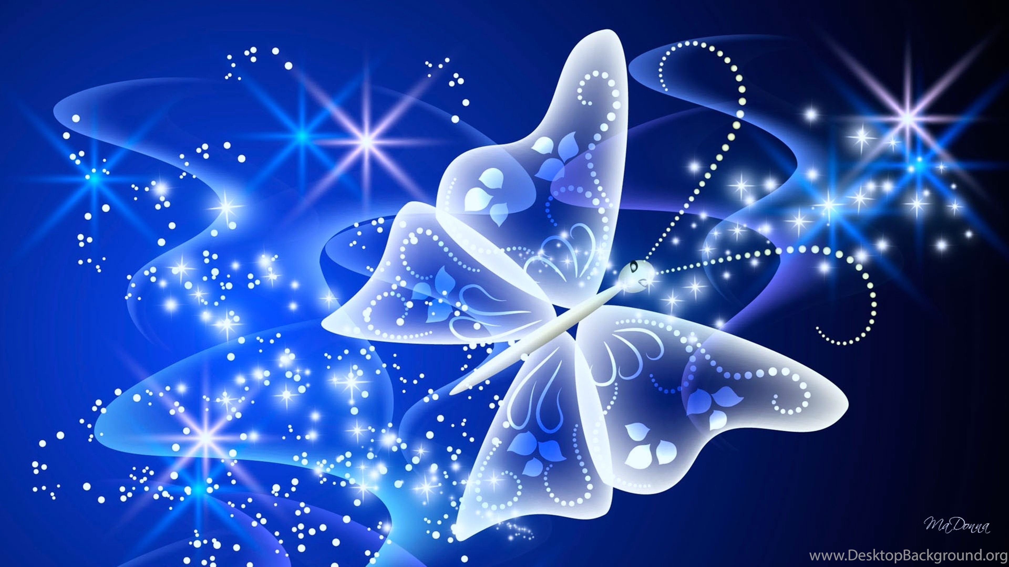 Free Blue Butterfly Wallpaper 
 Data Src /w/full/e/d/d/368027 - Desktop Background Magical Beautiful - HD Wallpaper 