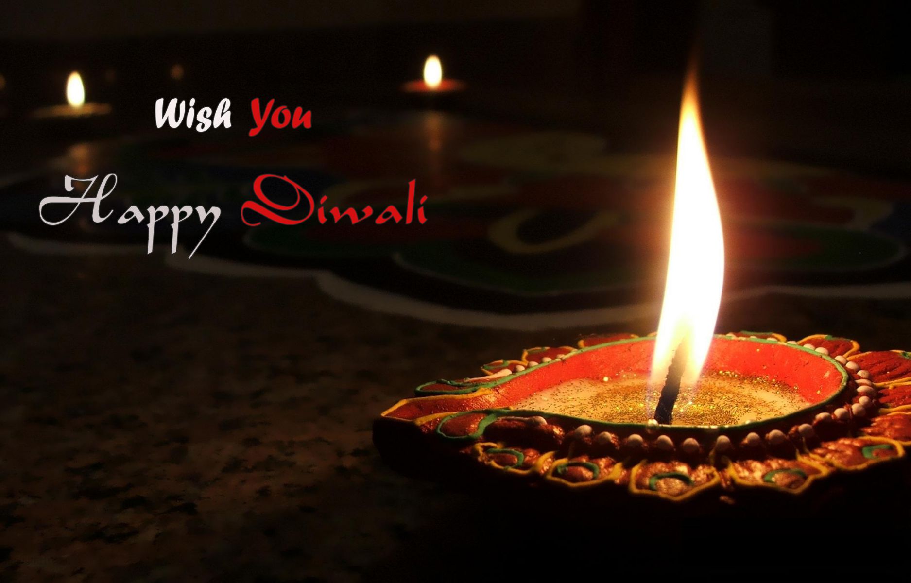 Wish You Happy Diwali Wallpaper Wallpaper - Happy Diwali Hd - HD Wallpaper 