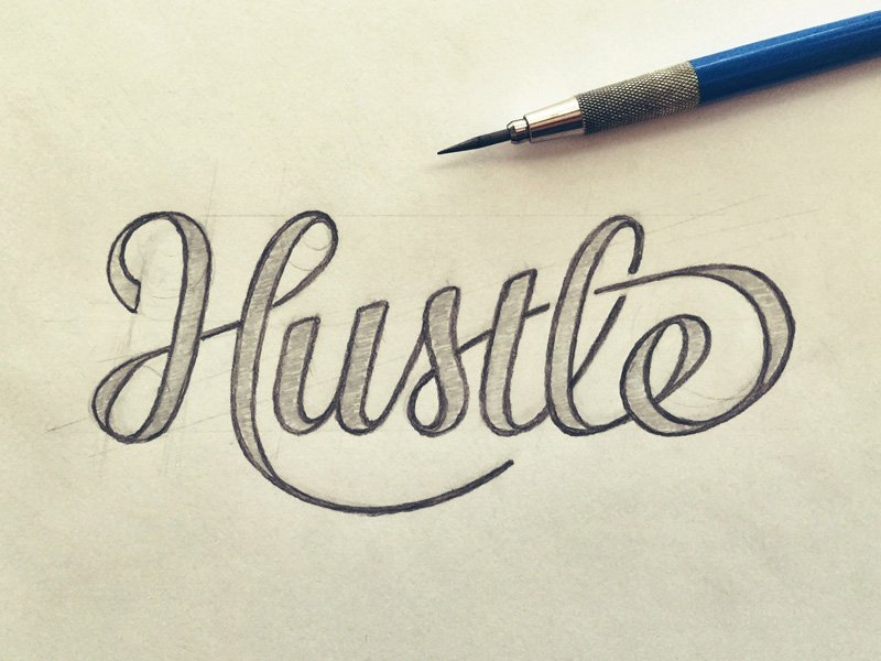 Hustle In Different Fonts - HD Wallpaper 