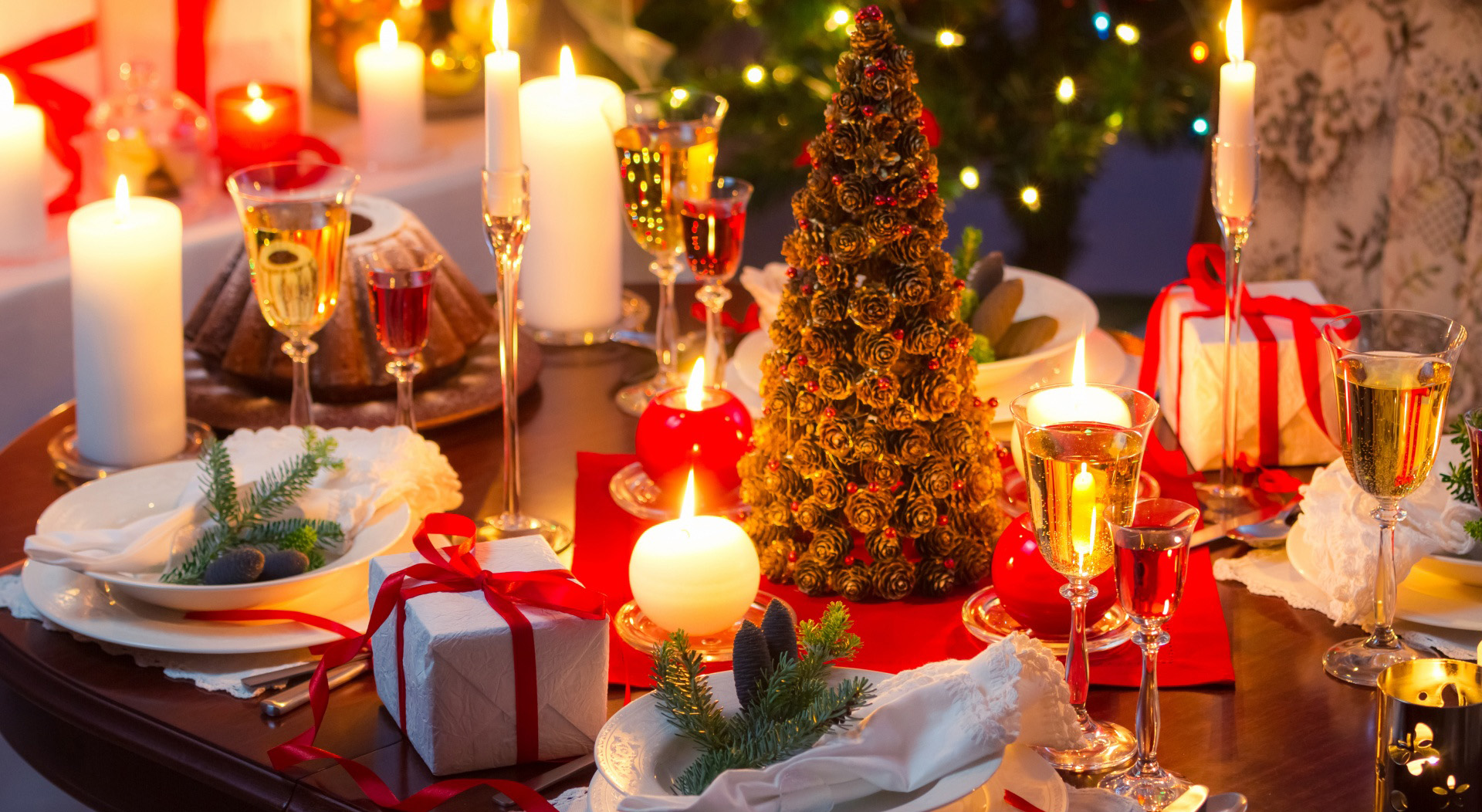 Christmas Wallpapers - Обои На Рабочий Стол Новогодний Стол - HD Wallpaper 