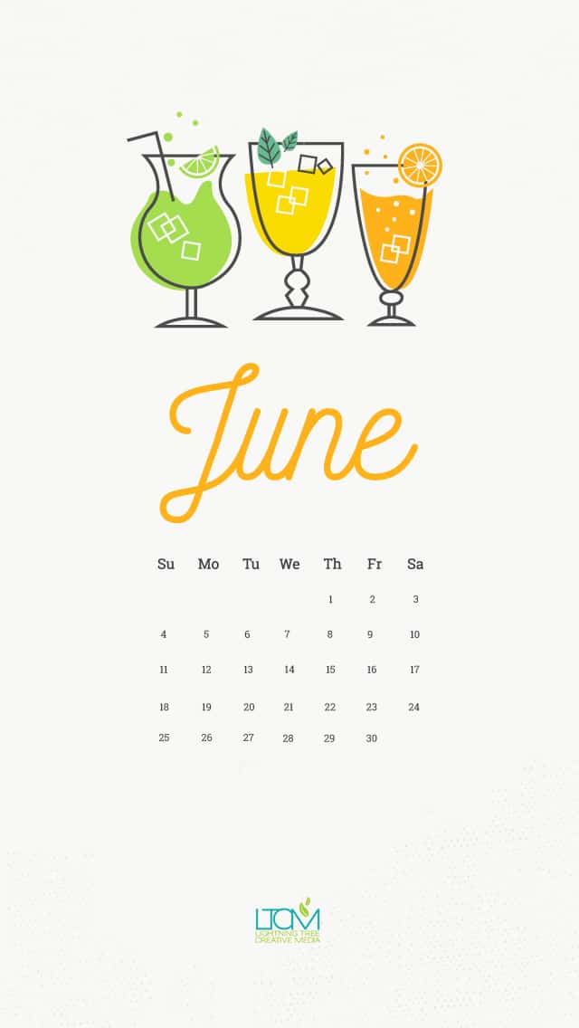 June Calendar Screensaver 2019 - HD Wallpaper 