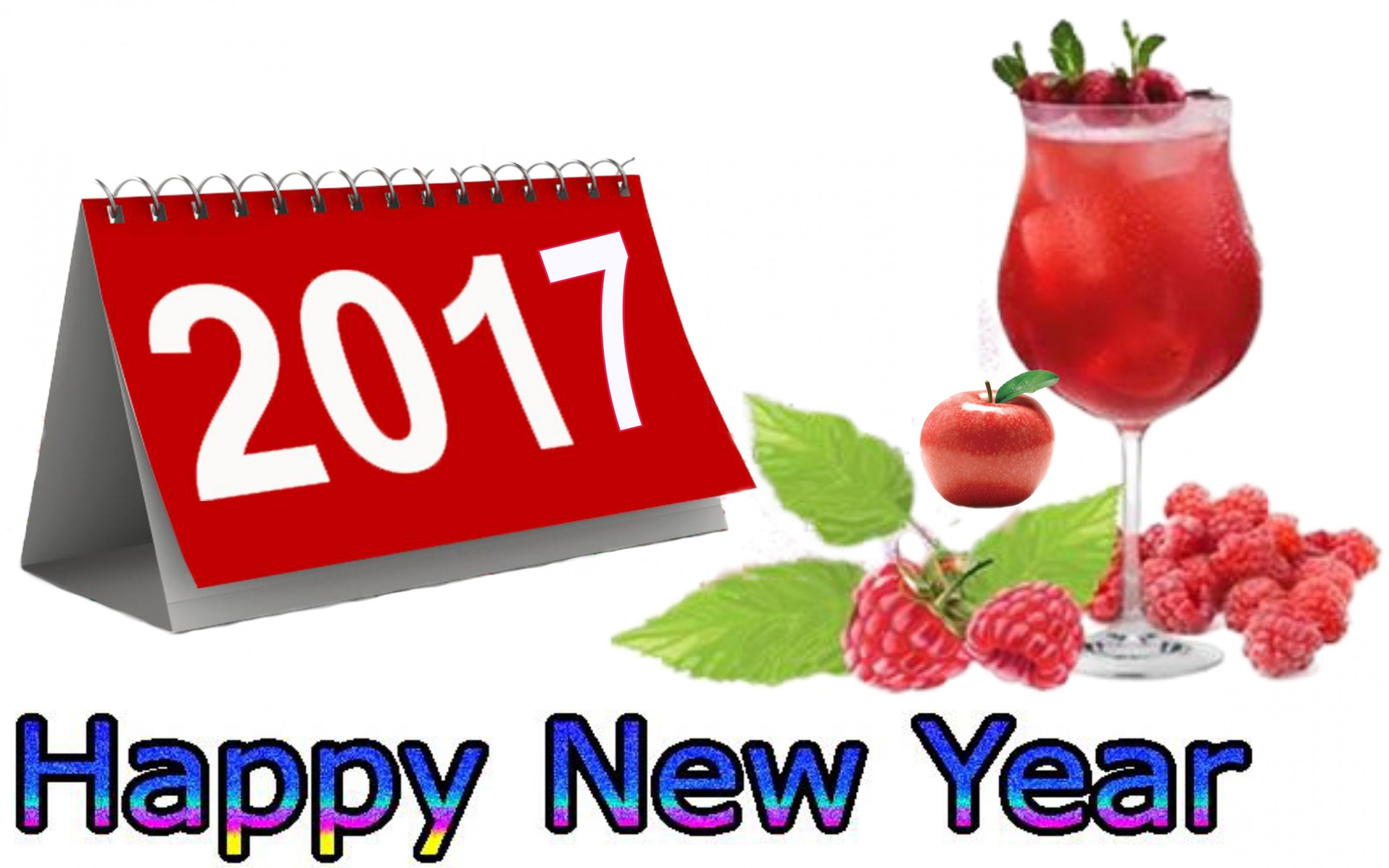Happy New Year Fruit - HD Wallpaper 