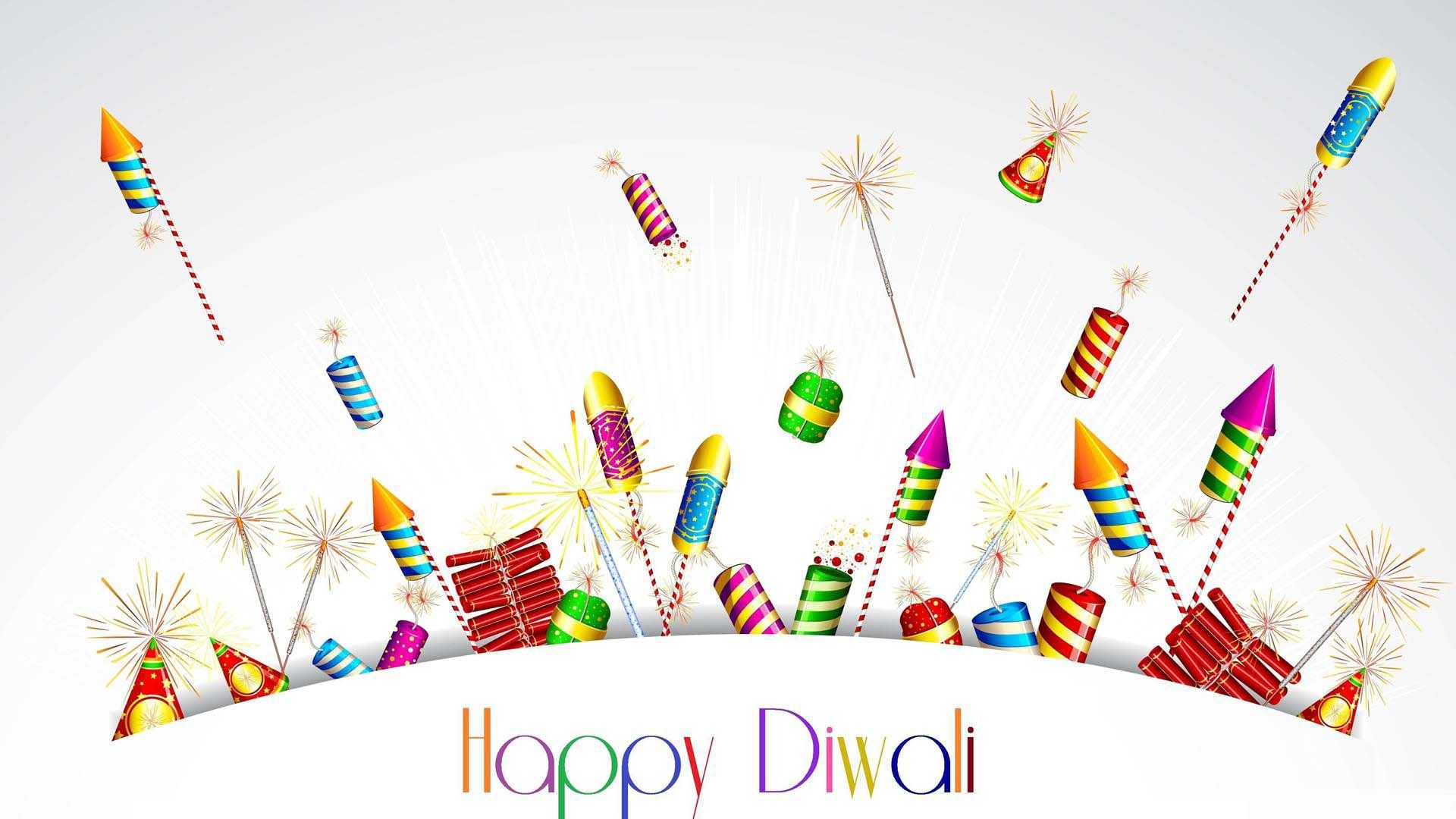 Diwali With Rocket And Bombs Wallpaper - Graphic Design - HD Wallpaper 