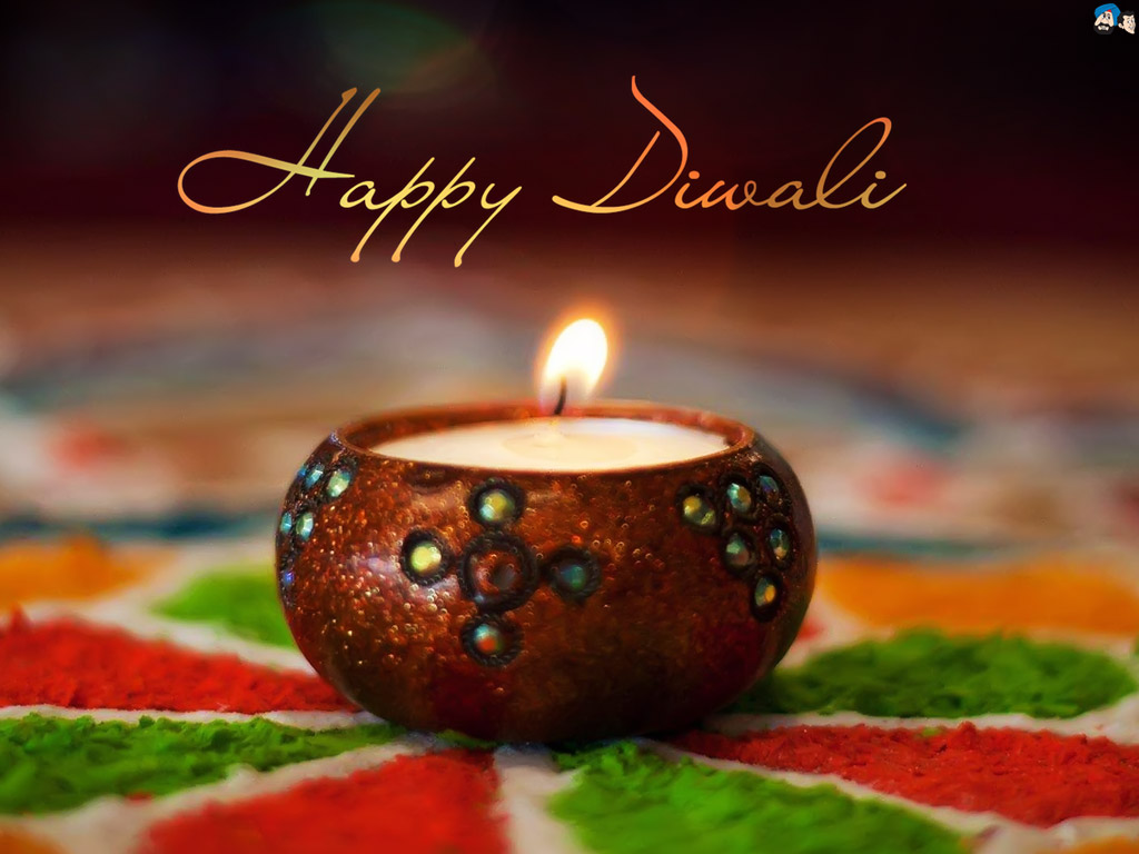 Diwali Wallpaper - Happy Diwali Wishes With Diya - 1024x768 Wallpaper -  