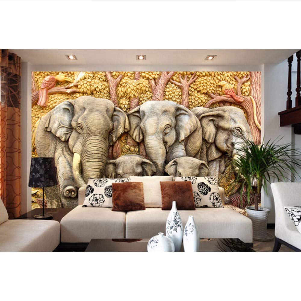 Lifme Wallpapers Modern Modern Fashion Custom 3d Stereoscopic - Elephant 3d Wallpaper For House - HD Wallpaper 