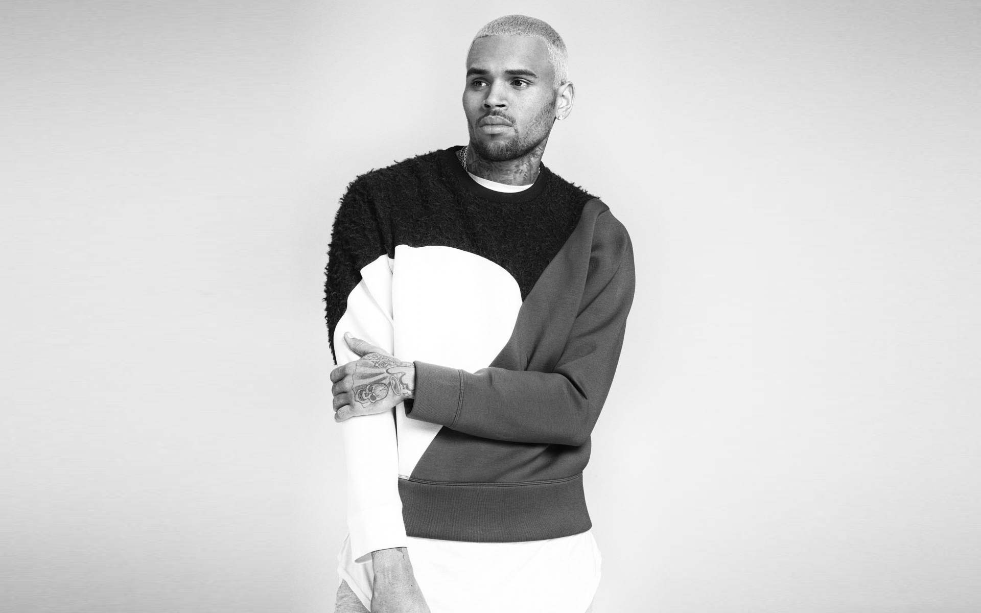 Monochrome Chris Brown Wallpaper 58680 
 Data Src Free - Chris Brown 4k - HD Wallpaper 