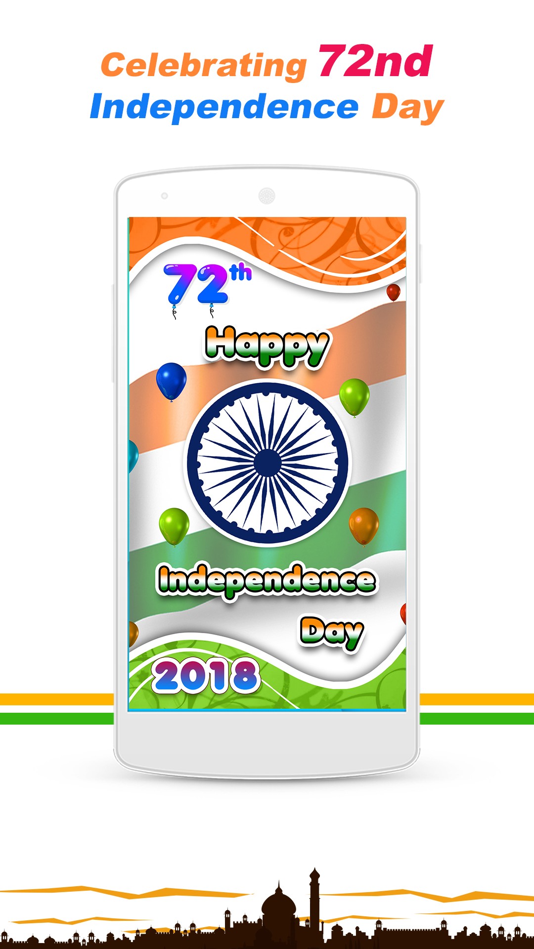 Indian Flag Live Wallpaper - 72nd Independence Day India - HD Wallpaper 