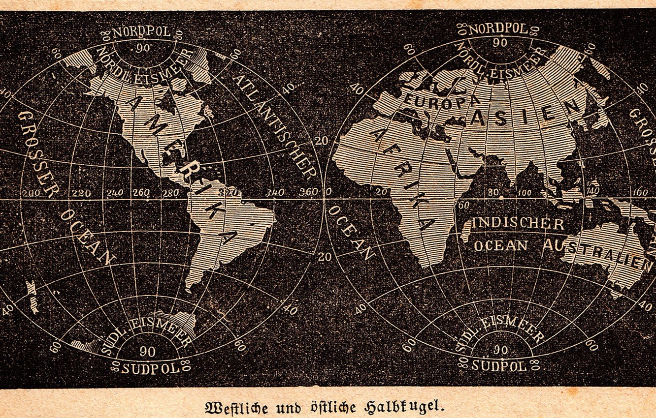 Photo Wallpaper World, Earth, Vintage, Old, Geographic, - Old Map Globe - HD Wallpaper 