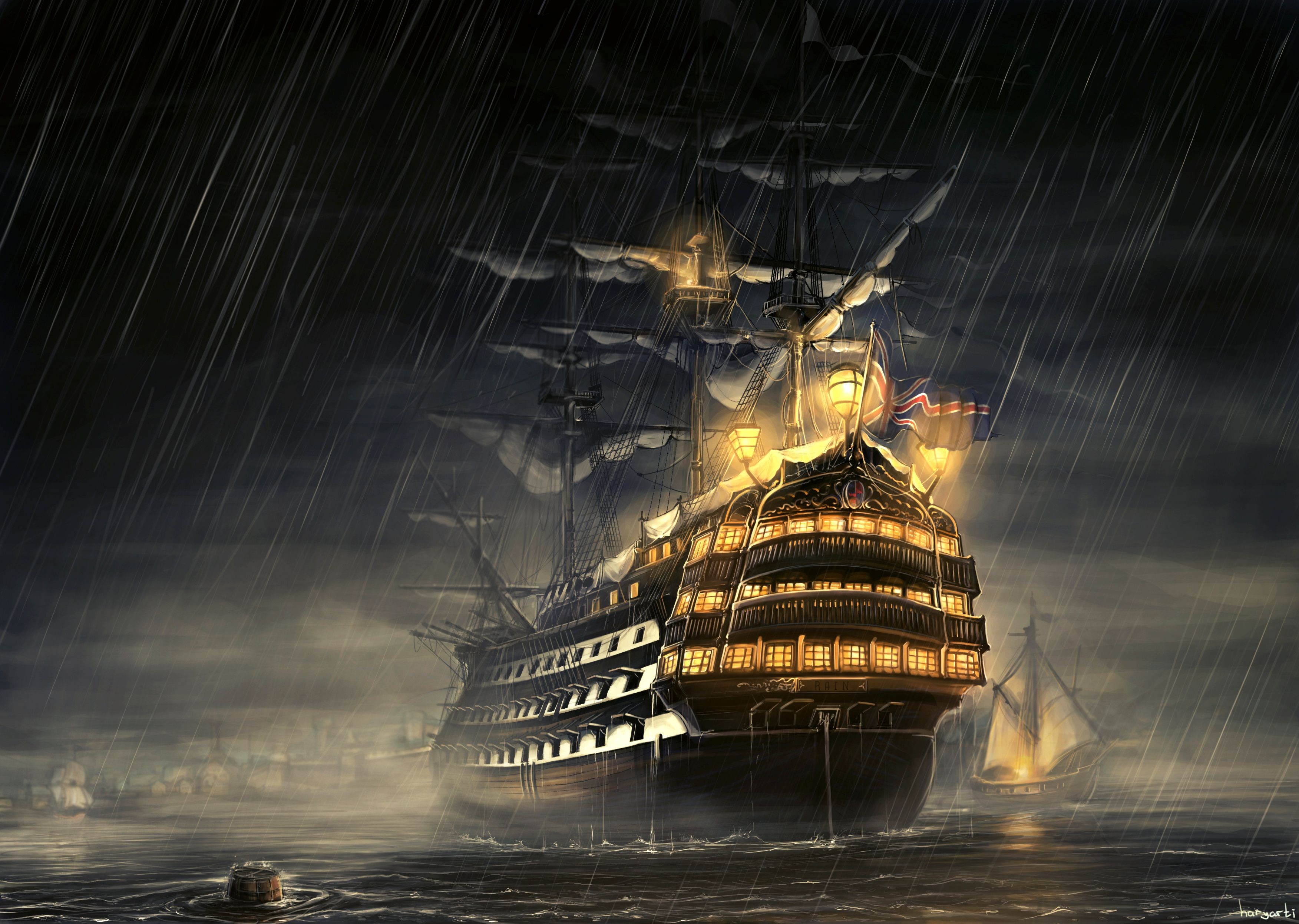Ship Wallpapers - Ship Rain - HD Wallpaper 