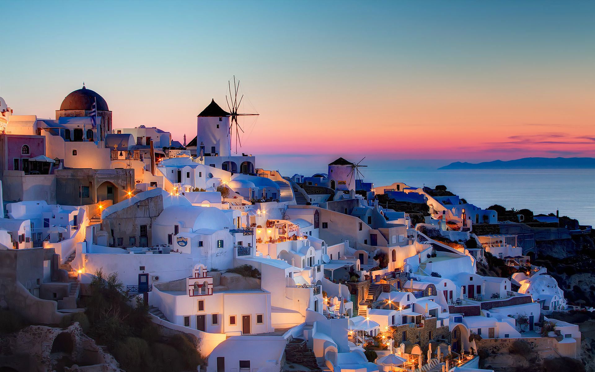 Santorini Hd - HD Wallpaper 