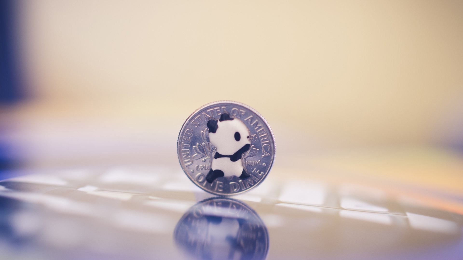 Awesome Coin Free Wallpaper Id - Fond D Écran Bleu Panda - HD Wallpaper 