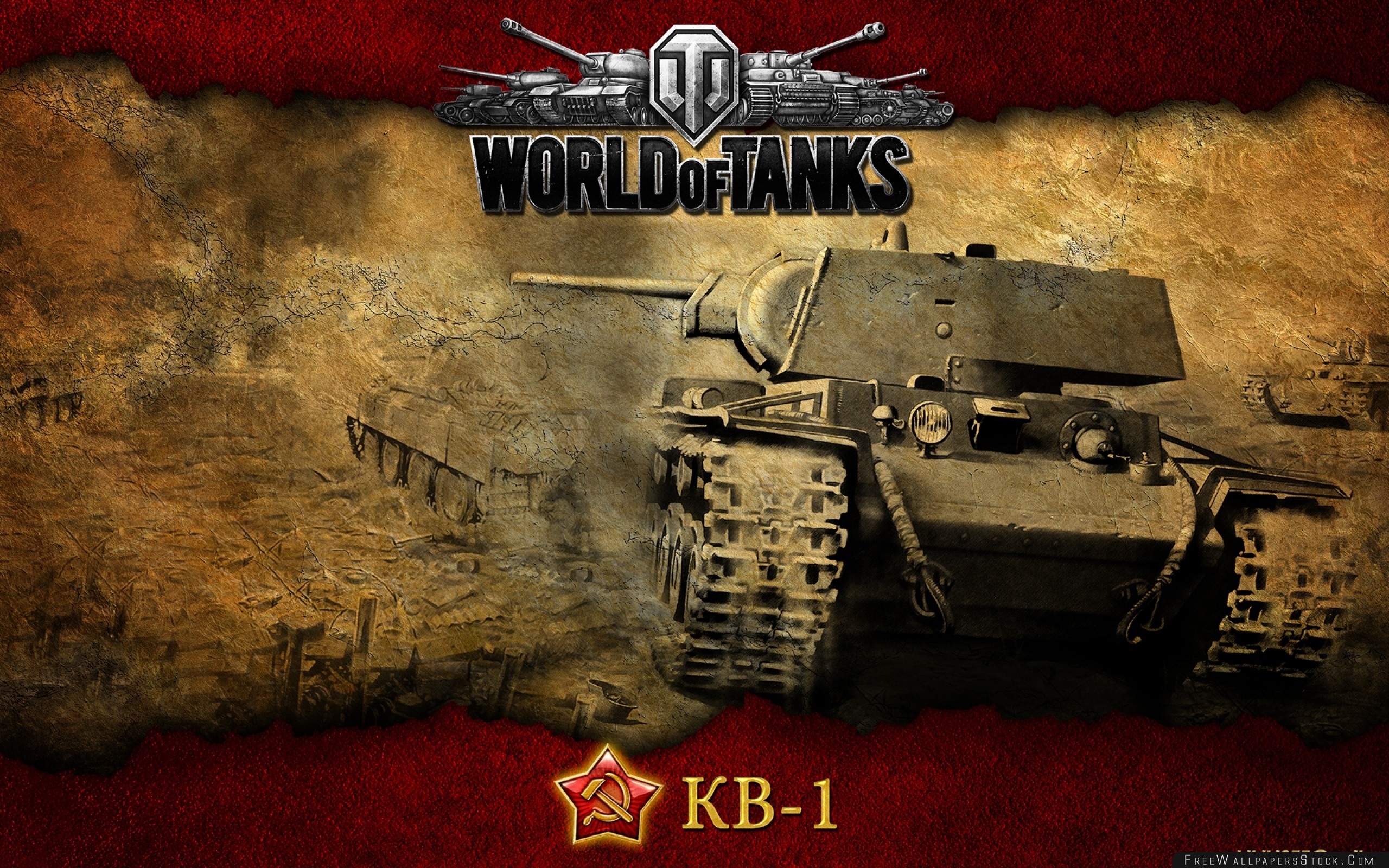 Download Free Wallpaper World Tanks Game Wot Tank Ussr - Кв 1 Обои - HD Wallpaper 