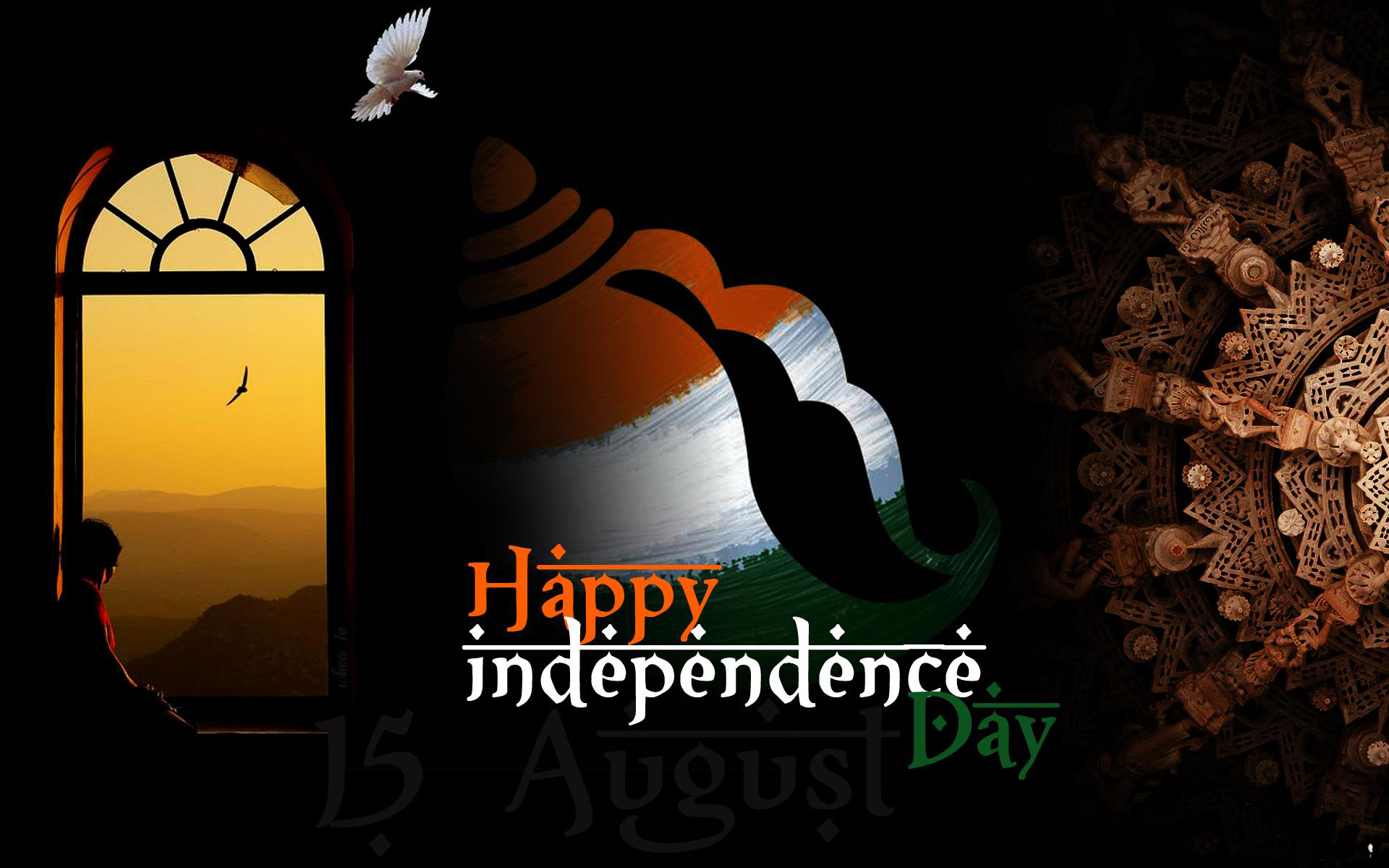 70th Independence Day Sms Messages Wallpapers Pics - Beautiful Happy Independence Day - HD Wallpaper 