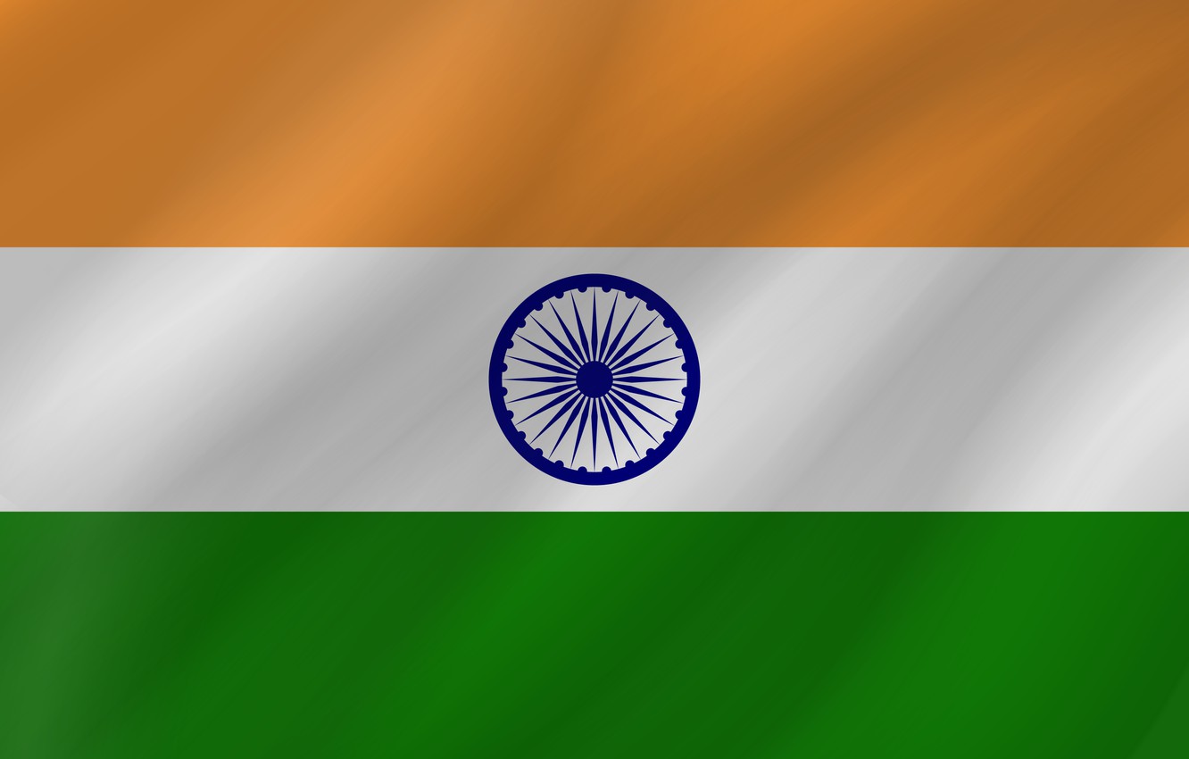 Photo Wallpaper Flag, India, Wave, Indian Flag, Flag - Flag Of India - HD Wallpaper 
