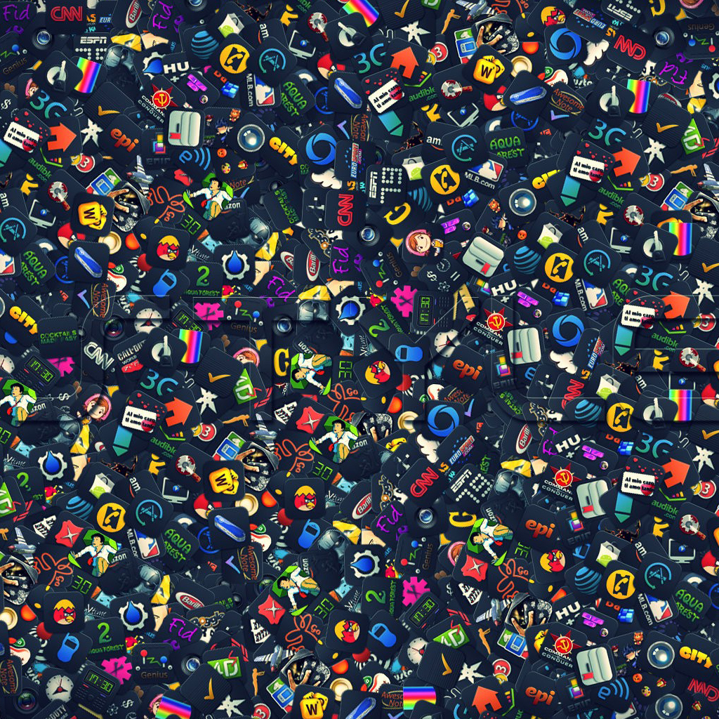 Background Full Of Apps - HD Wallpaper 