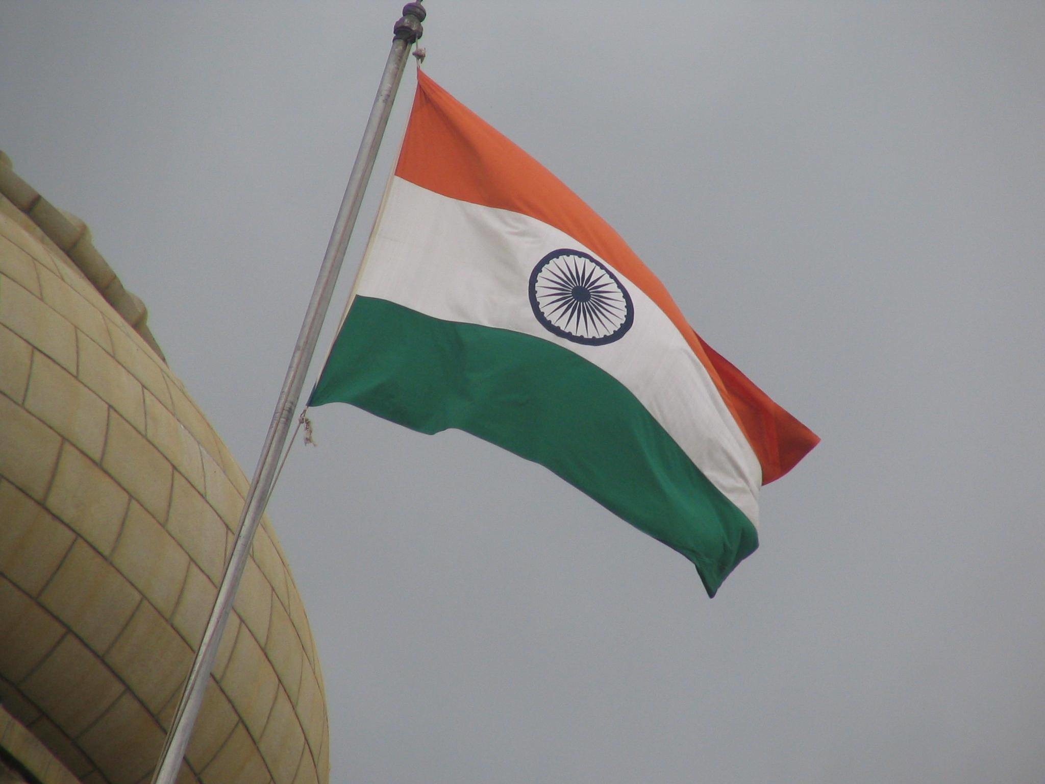 Available Downloads 
 Data Src Large Indian National - Indian Flag With Stick - HD Wallpaper 