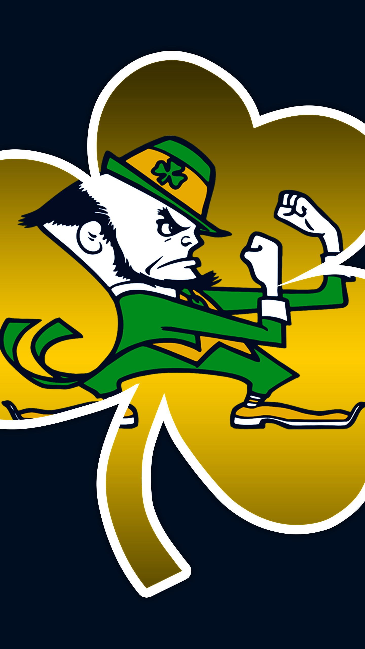 Notre Dame Wallpaper Iphone/android Screen Resolution - Logo Fighting Irish Football - HD Wallpaper 