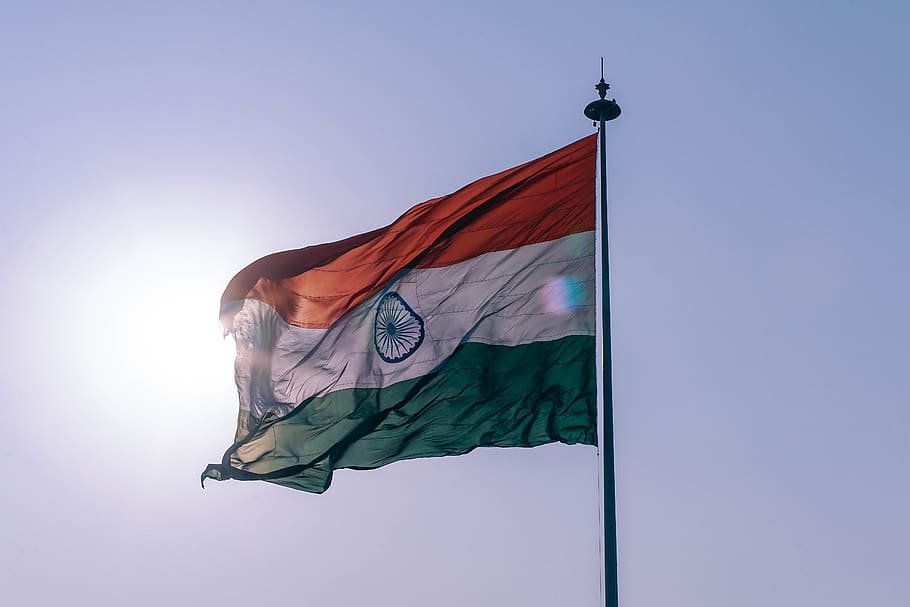 India Flag On Gray Metal Post, Administration, Army, - Foreign Exchange Market Of India - HD Wallpaper 