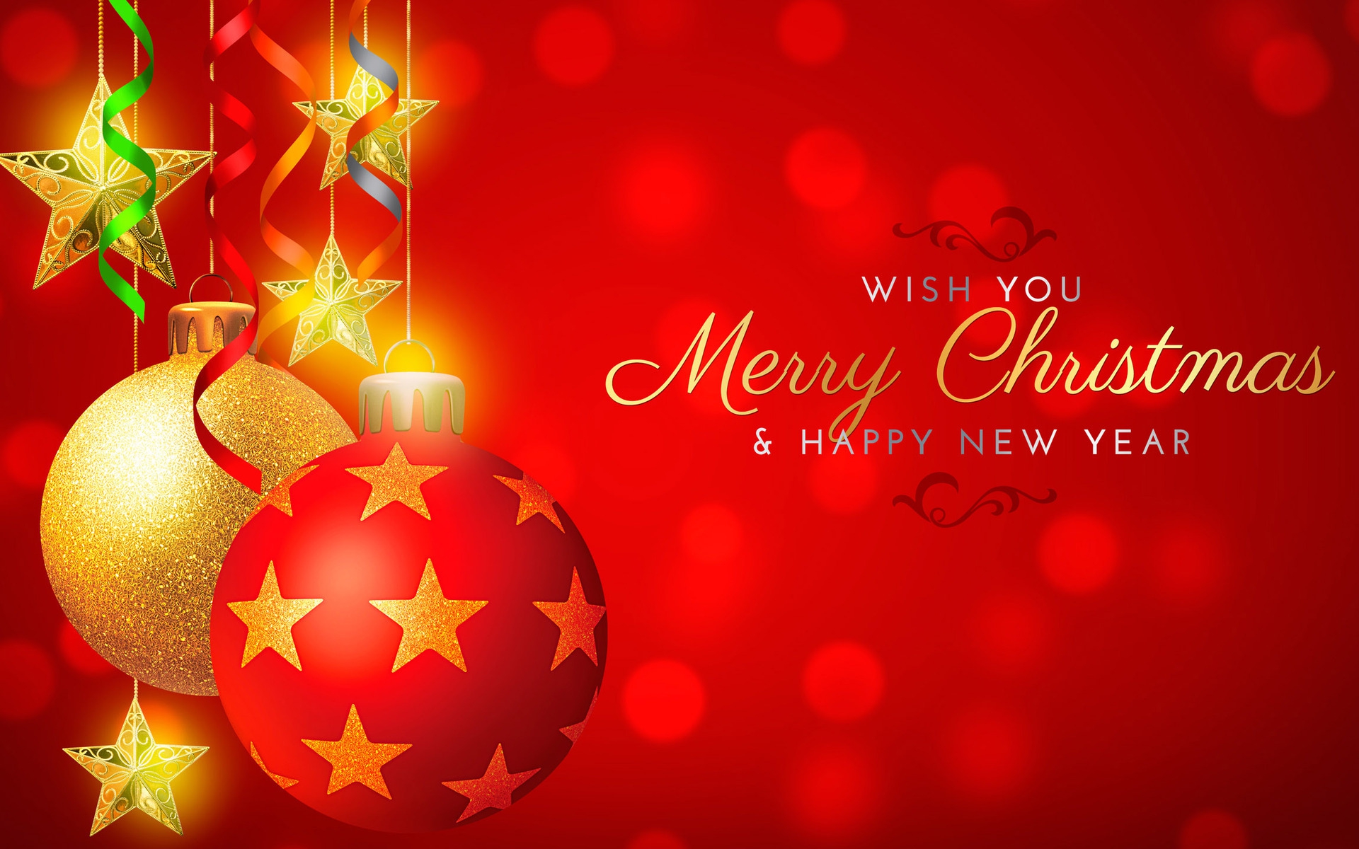 Merry Christmas Wallpaper Widescreen Red - Wishes You A Merry Christmas - HD Wallpaper 