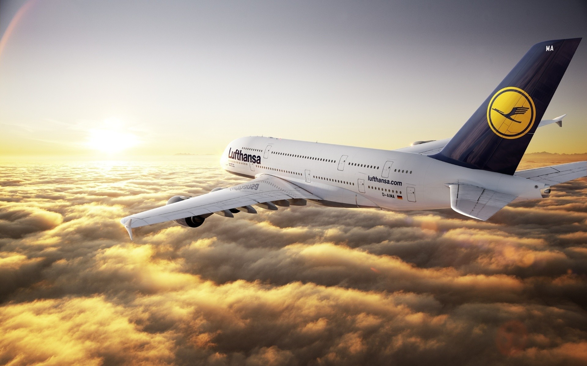 Lufthansa Airplane - HD Wallpaper 