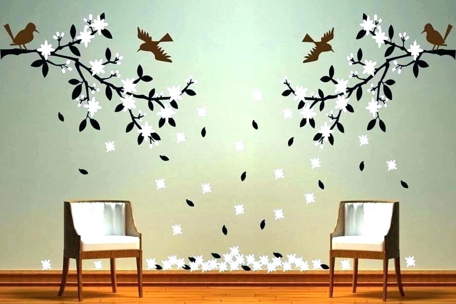 Modern Wall Painting Designs Pictures For Living Room - Wall Painting Designs For Bedroom - HD Wallpaper 