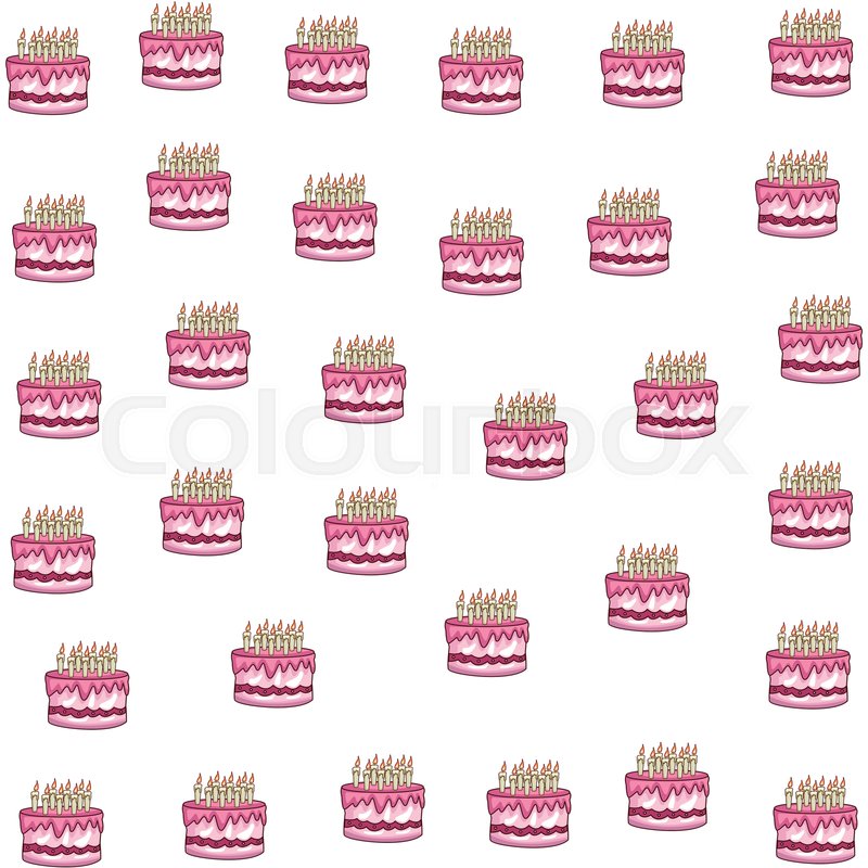 Birthday Cake Cartoon Background - HD Wallpaper 