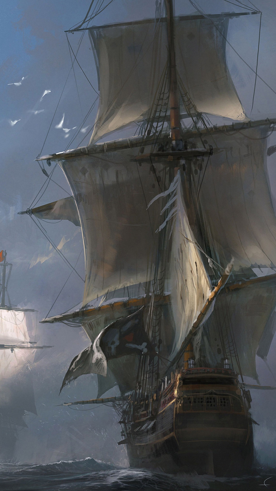 Fantasy Digital Ship Iphone 6 Wallpapers Hd - Assassin's Creed Black Flag Wallpaper Phone - HD Wallpaper 