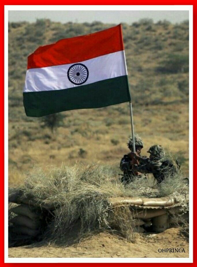 Indian Flag With Army - HD Wallpaper 