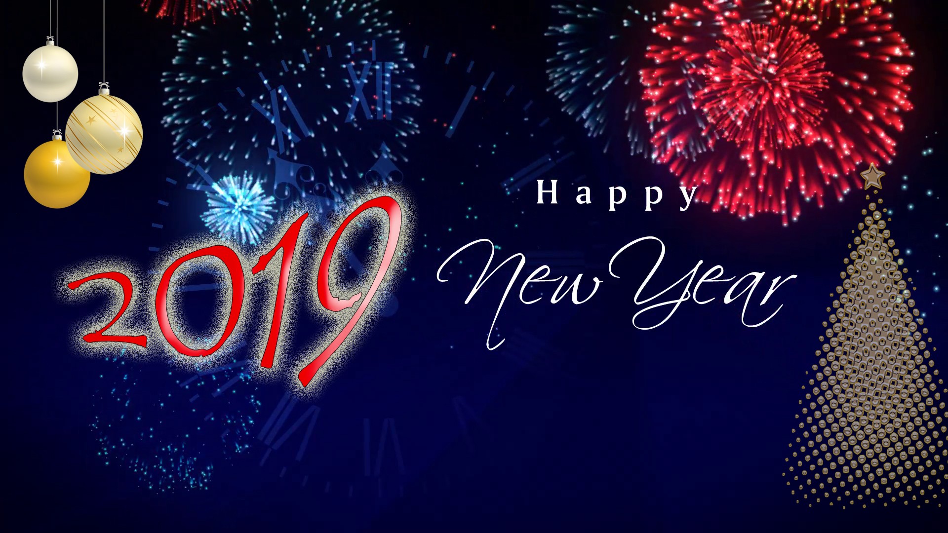 Happy New Year 2019 Images Wishes Quotes Greetings - New Year Hd Wallpaper 2019 - HD Wallpaper 