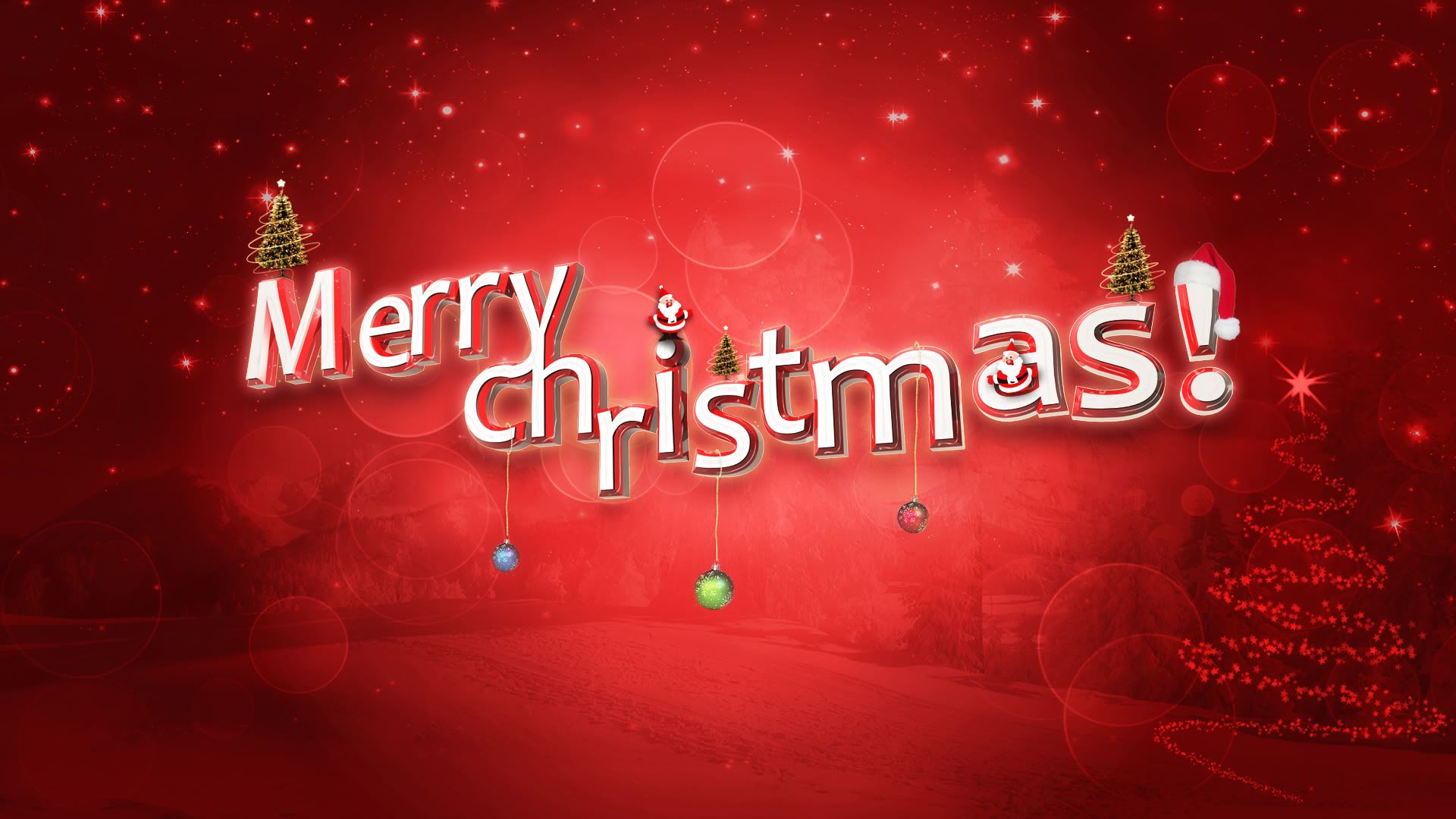 Download Happy Christmas Images - Merry Christmas Wallpaper Red - HD Wallpaper 