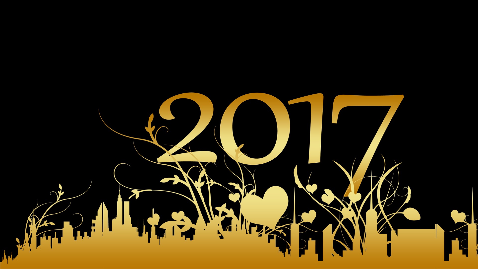 New Year Poster 2017 - HD Wallpaper 