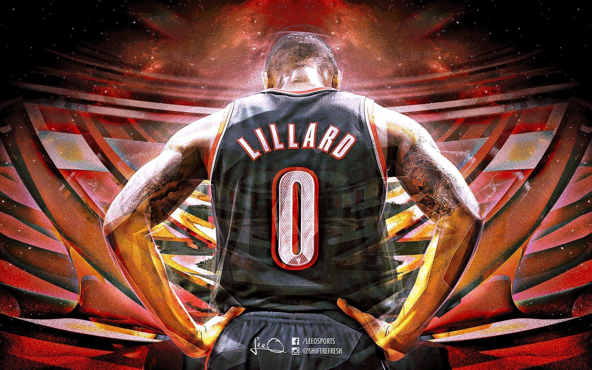 Damian Lillard Fan Art - HD Wallpaper 