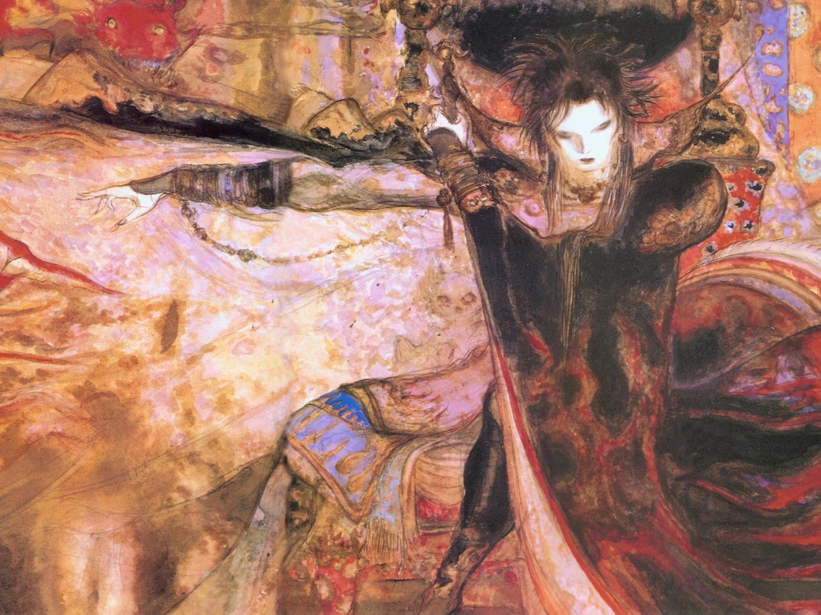 Yoshitaka Amano Sandman - HD Wallpaper 