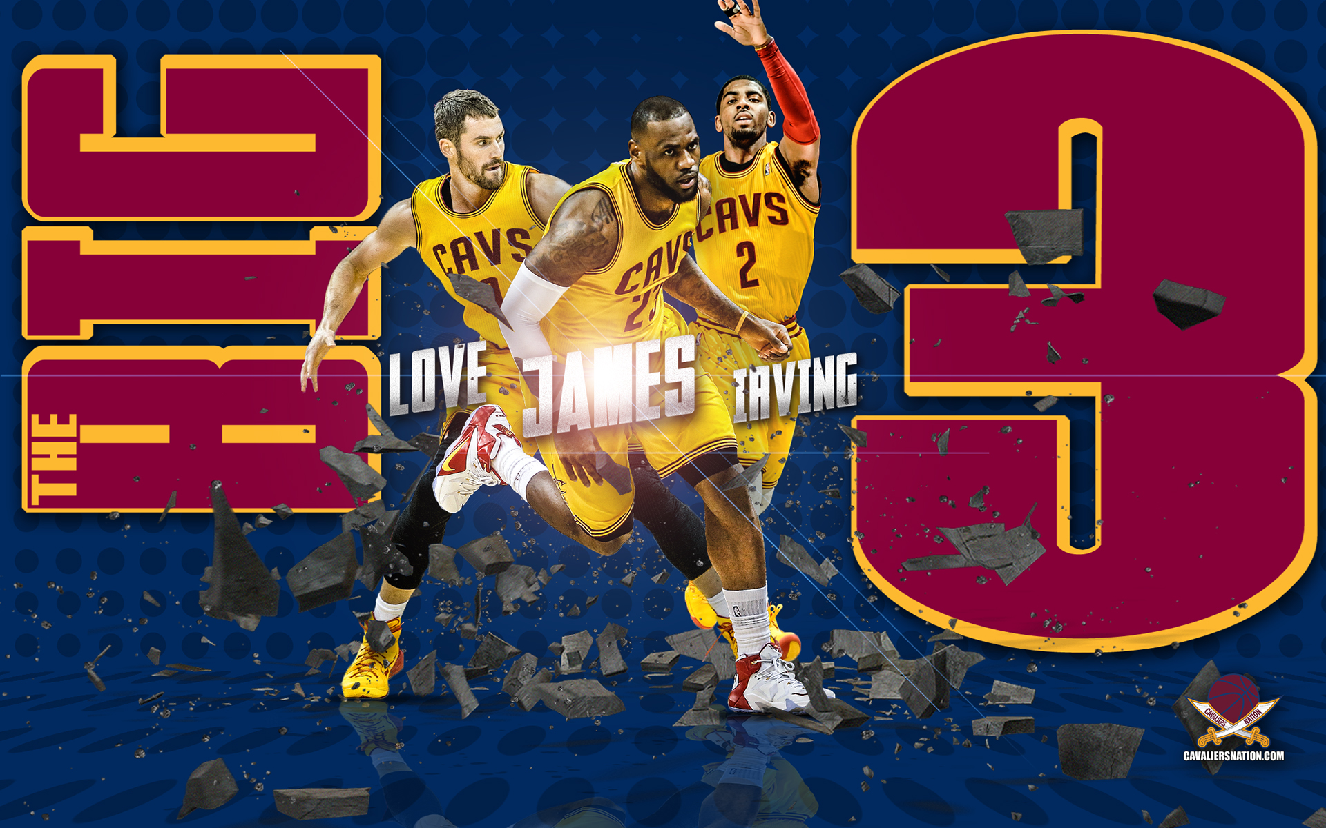 Kyrie Irving And Lebron James And Kevin Love - 1920x1200 Wallpaper -  