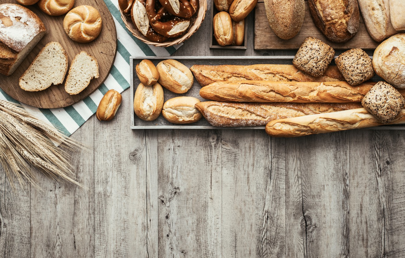Photo Wallpaper Food, Bread, Cakes, Buns, Baguettes - Bakery Bread - HD Wallpaper 