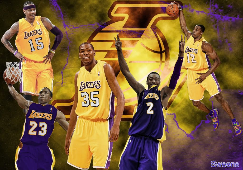 Players Photoshopped In Lakers Jerseys - HD Wallpaper 