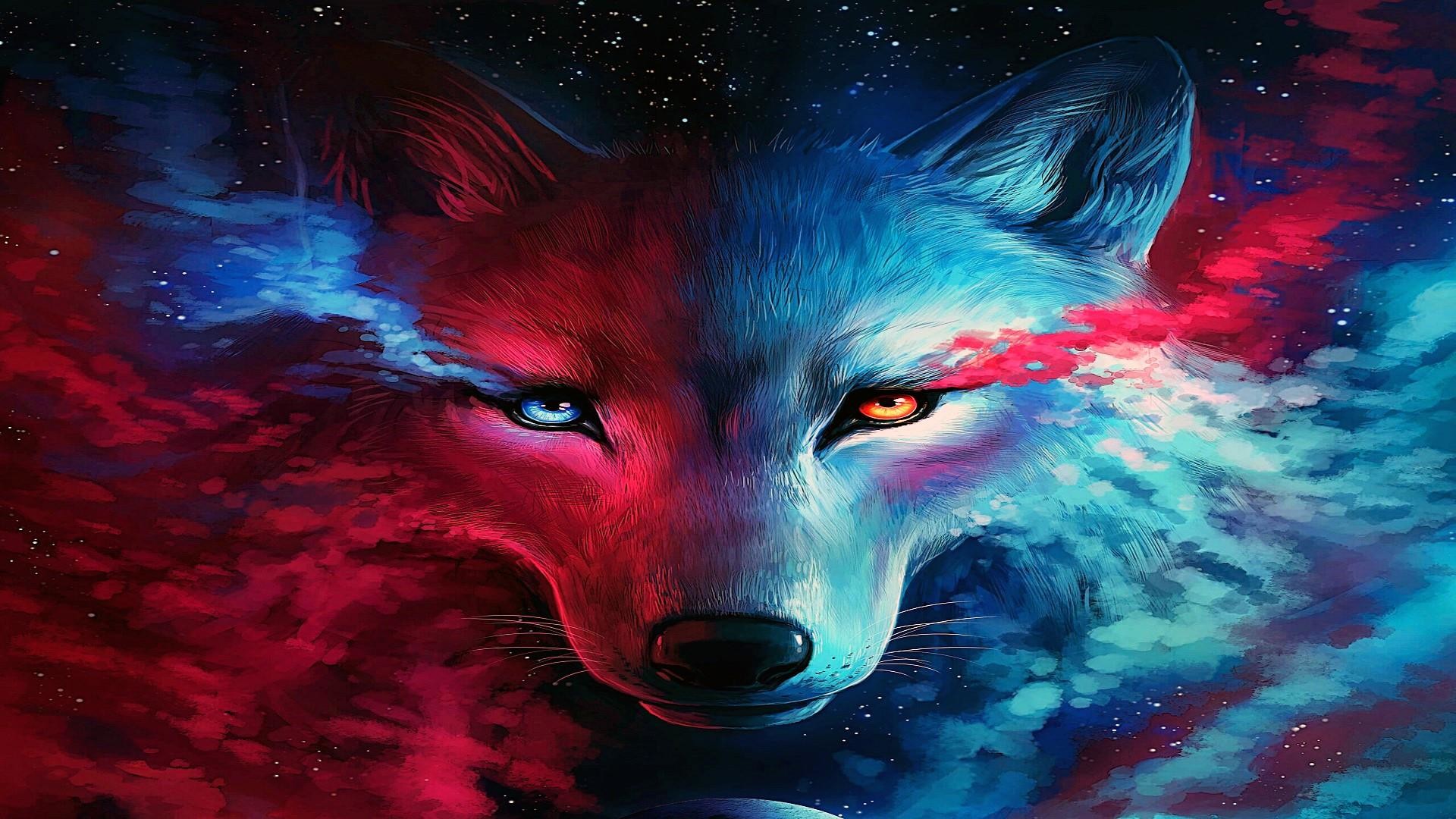 1920x1080, Galaxy Wolf Wallpaper - HD Wallpaper 