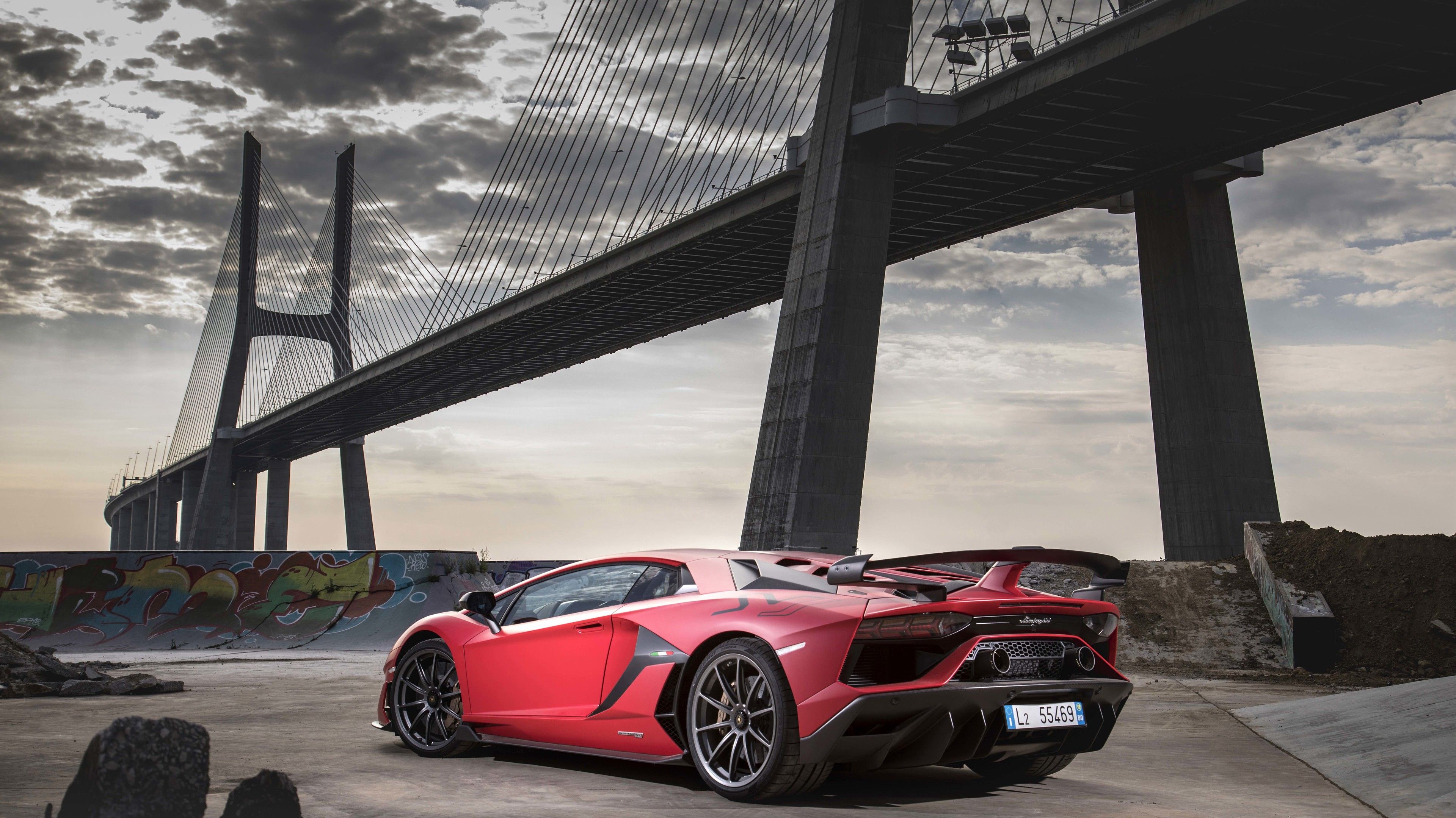 Lamborghini Aventador Svj Red - HD Wallpaper 