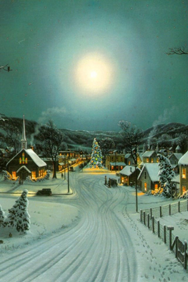 Christmas Day Wallpaper - Christmas Village Wallpaper Iphone - 640x960  Wallpaper 