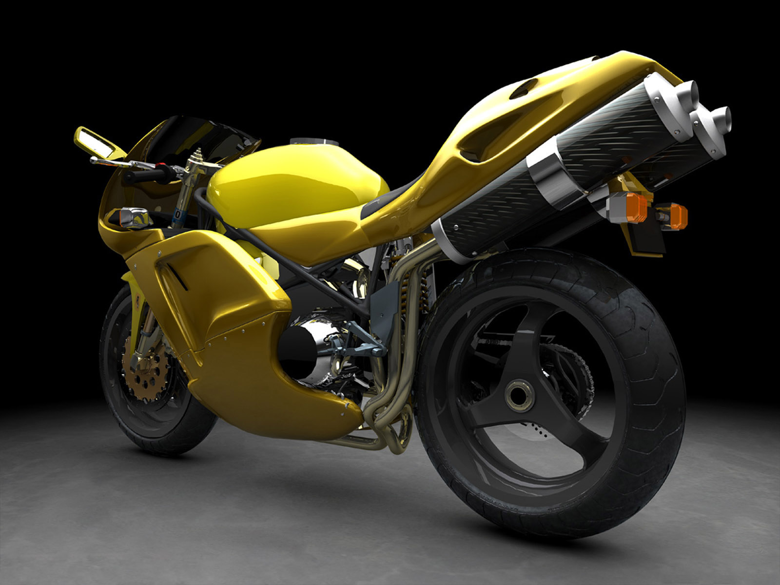 Yellow Sports Bike - All Bike Images Download - HD Wallpaper 